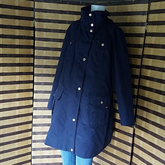 Ellen Tracy Fly Front Trench Coat - Picture 7 of 15